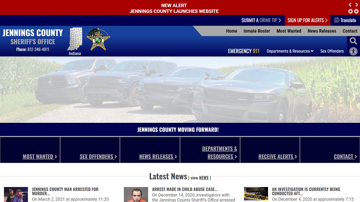 TOTAL HOUSED: 111 JENNINGS COUNTY SHERIFF’S OFFICE CURRENT INMATE JAIL LIST